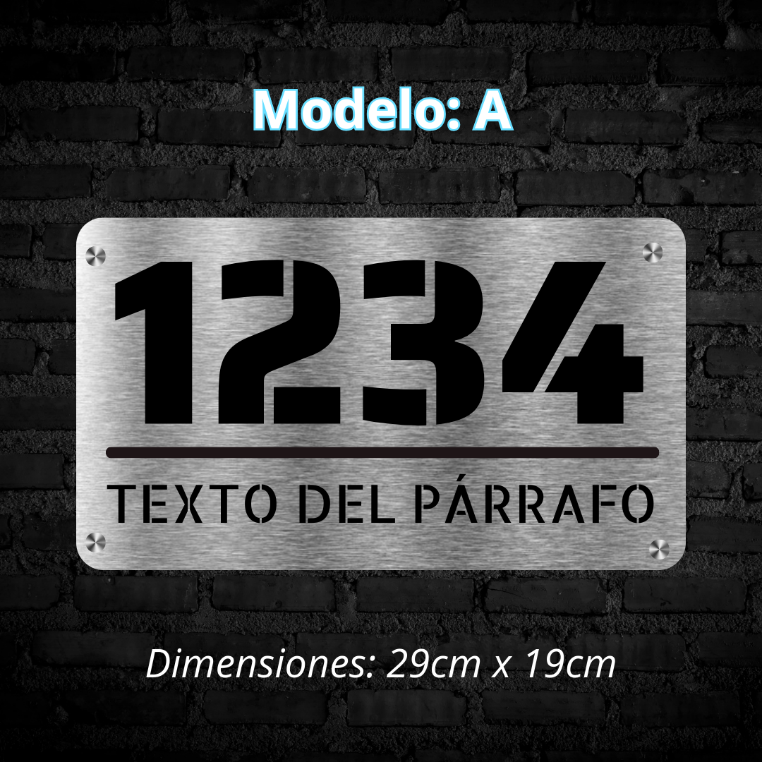 Placa Residencial - Modelo "A"