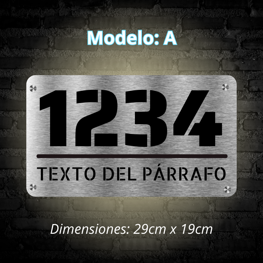 Placa Residencial - Modelo "A"