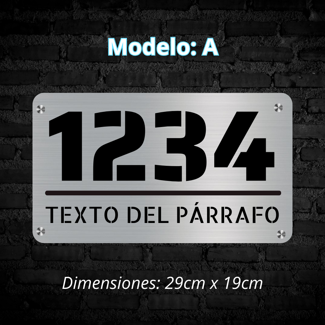 Placa Residencial - Modelo "A"