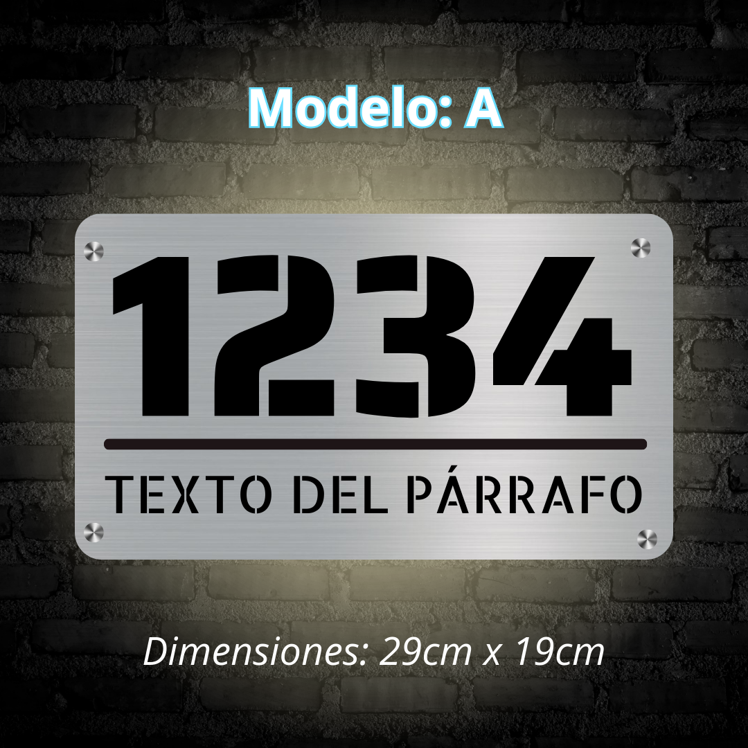 Placa Residencial - Modelo "A"