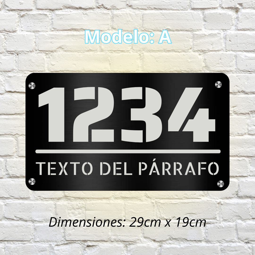 Placa Residencial - Modelo "A"