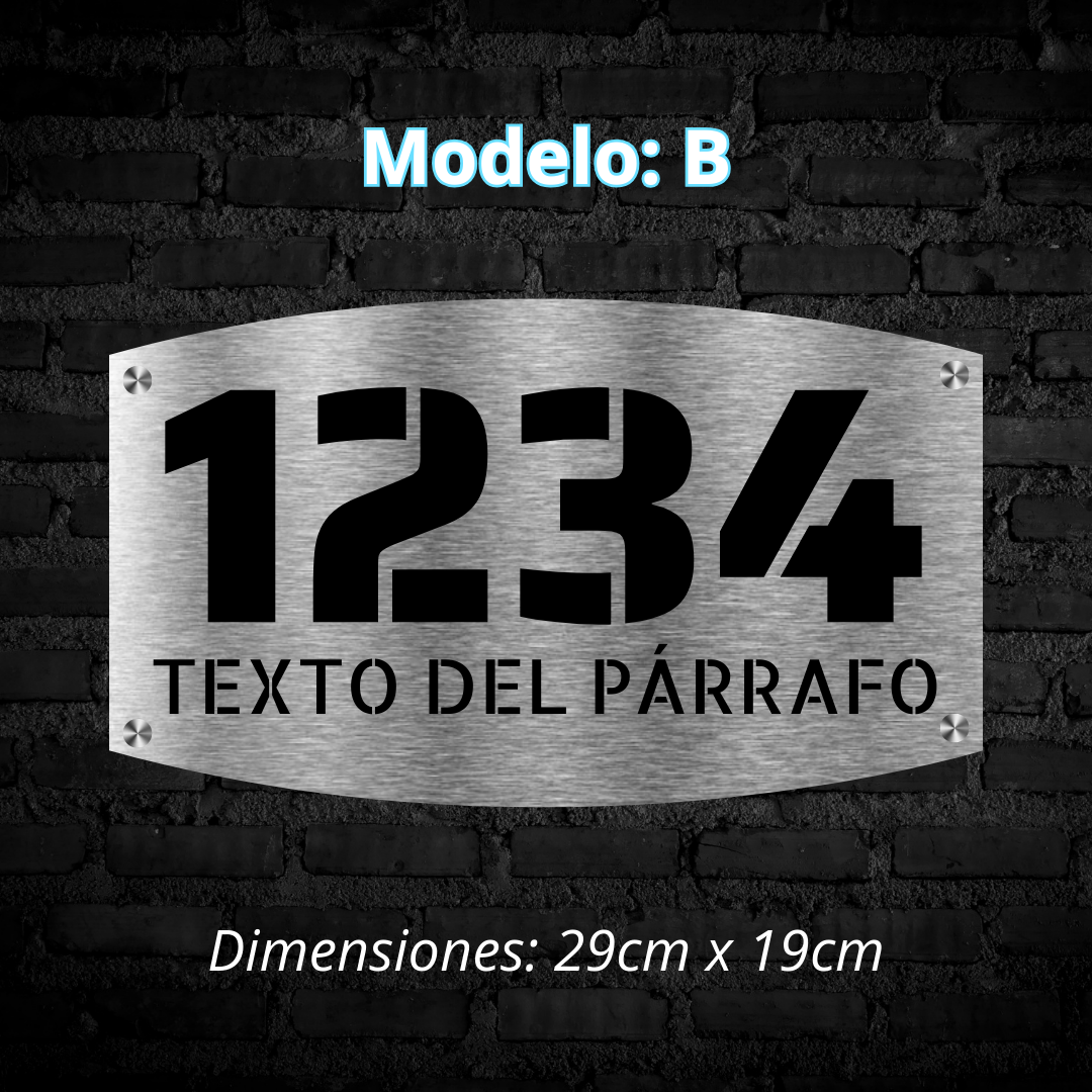 Placa Residencial - Modelo "B"