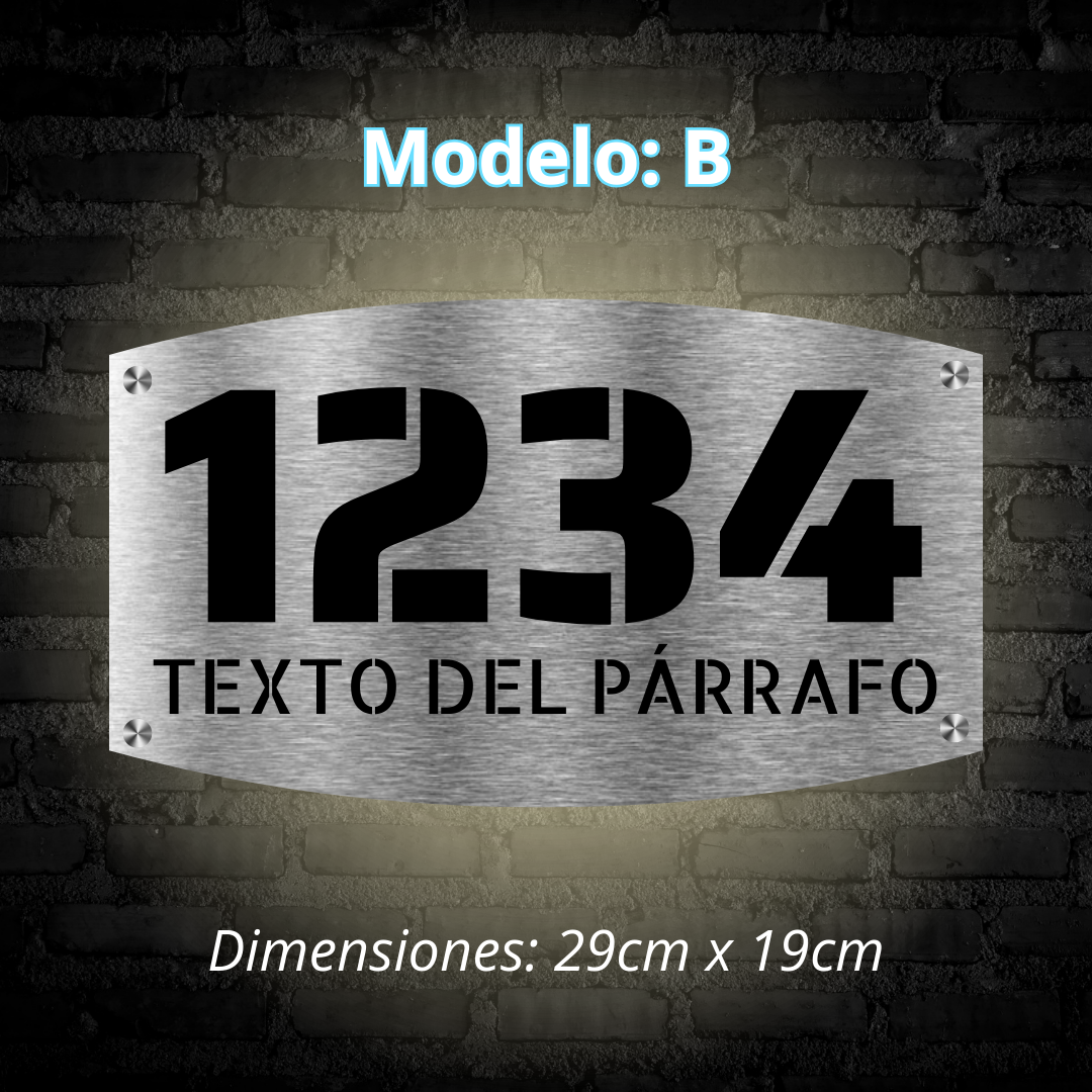 Placa Residencial - Modelo "B"