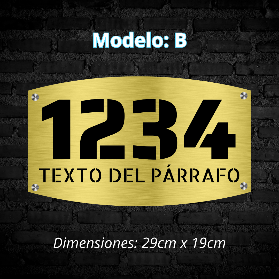 Placa Residencial - Modelo "B"