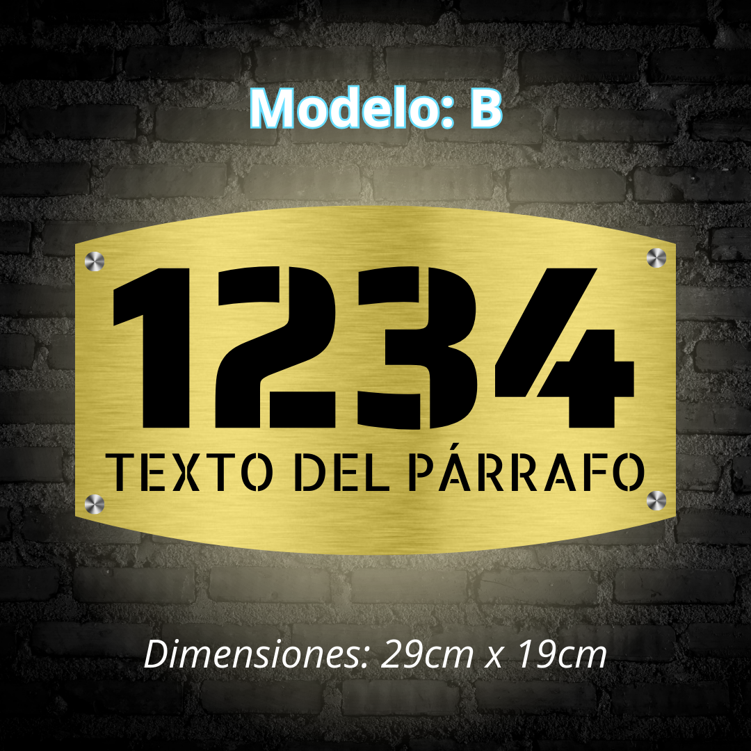 Placa Residencial - Modelo "B"