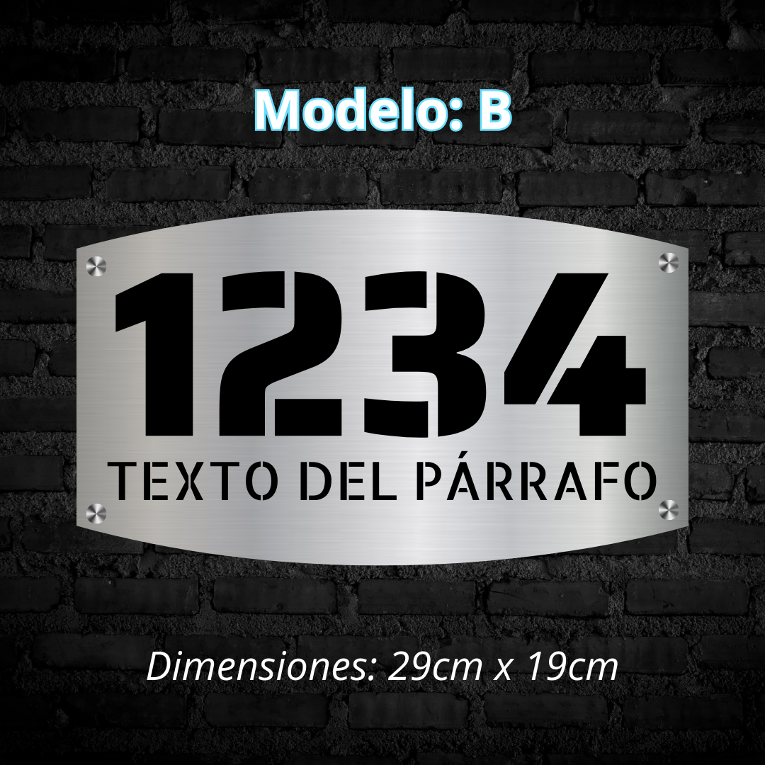 Placa Residencial - Modelo "B"