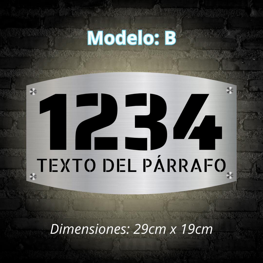 Placa Residencial - Modelo "B"