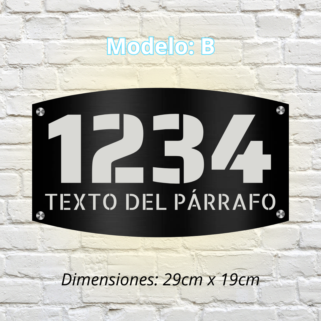 Placa Residencial - Modelo "B"