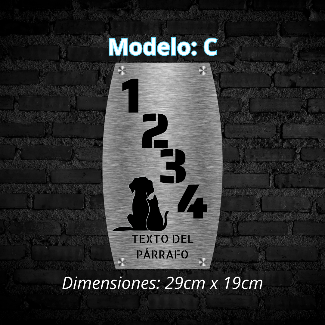 Placa Residencial - Modelo "C"