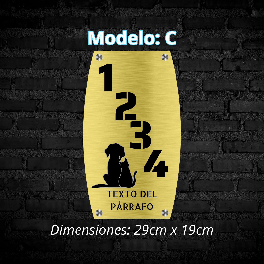 Placa Residencial - Modelo "C"