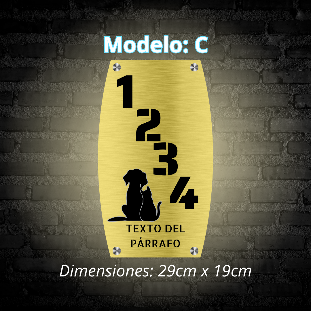 Placa Residencial - Modelo "C"