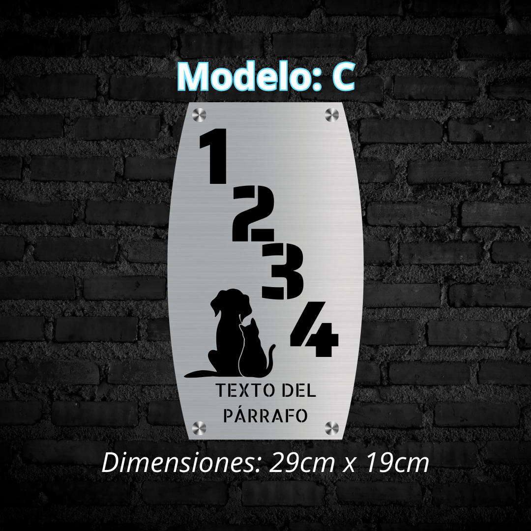 Placa Residencial - Modelo "C"