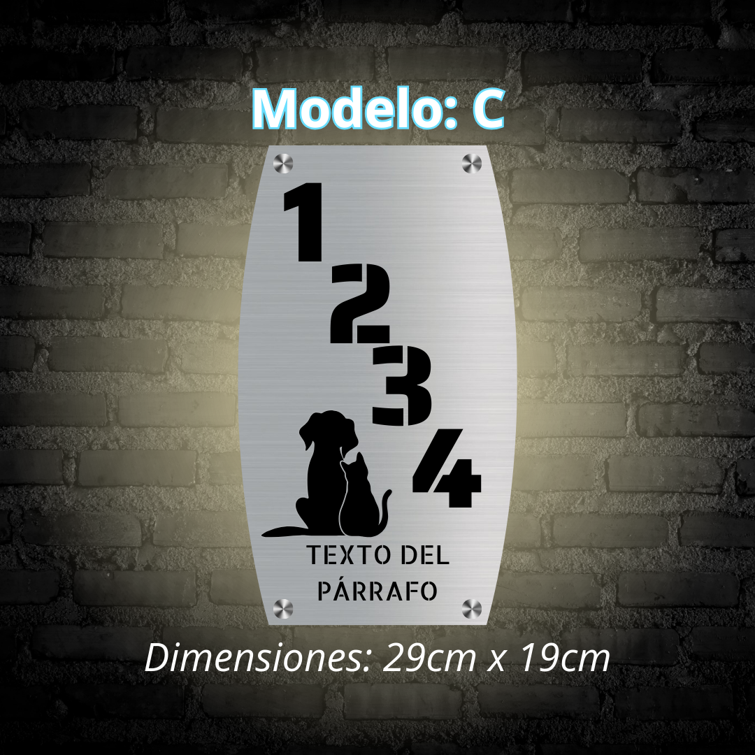 Placa Residencial - Modelo "C"