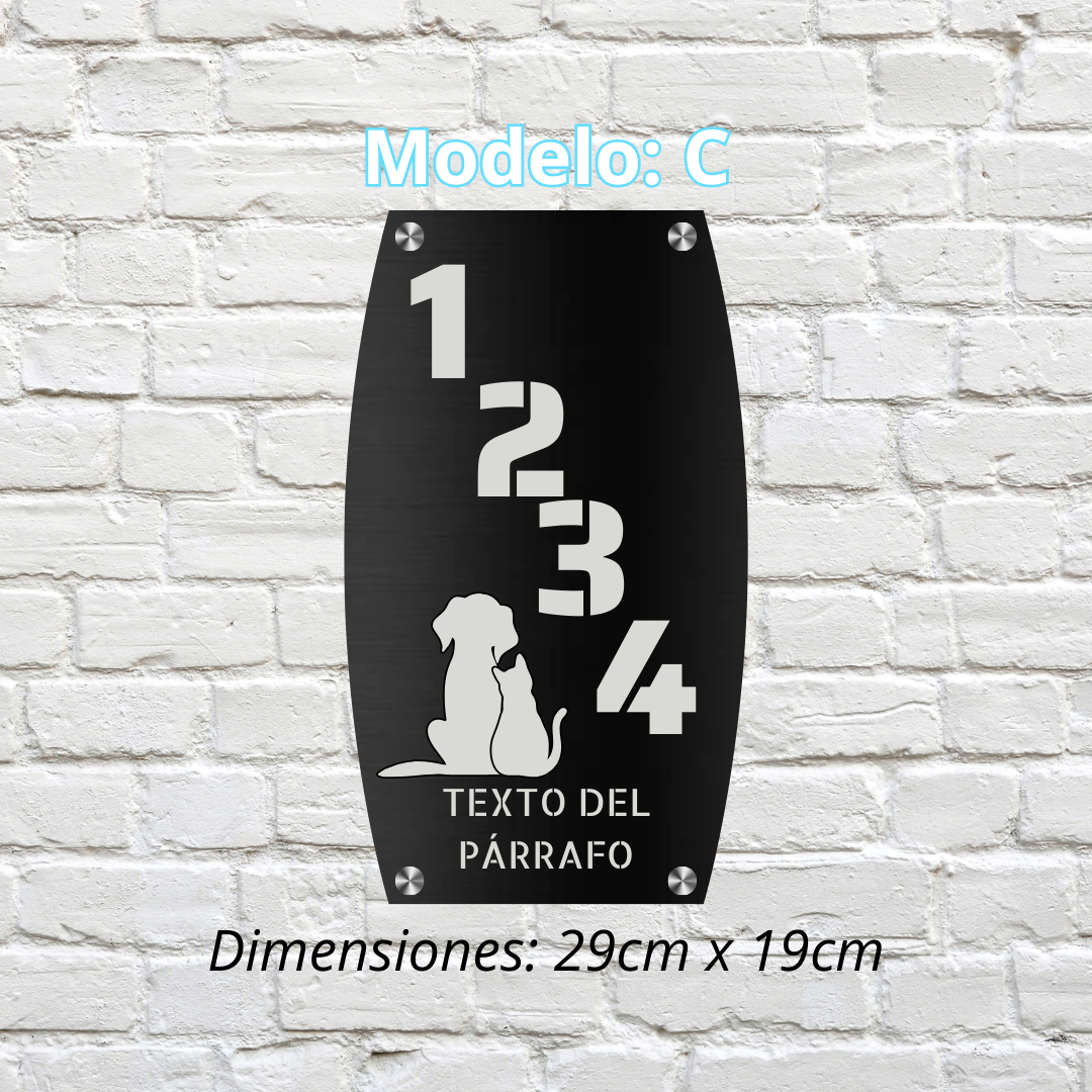 Placa Residencial - Modelo "C"
