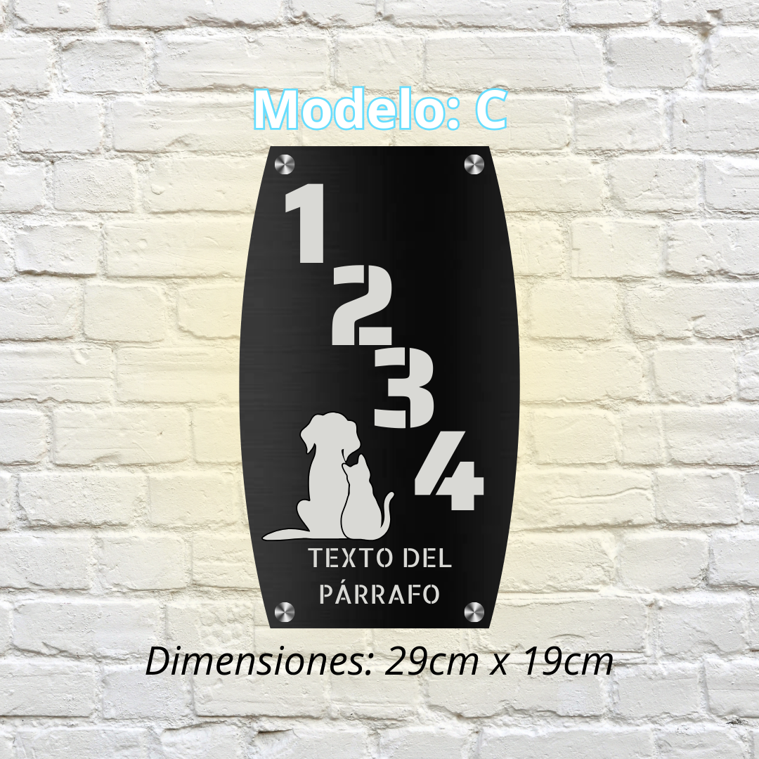 Placa Residencial - Modelo "C"