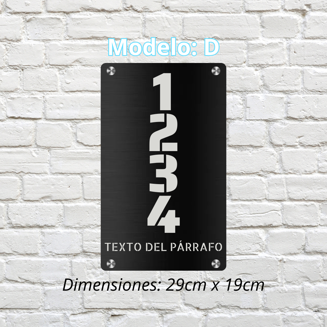Placa Residencial - Modelo "D"