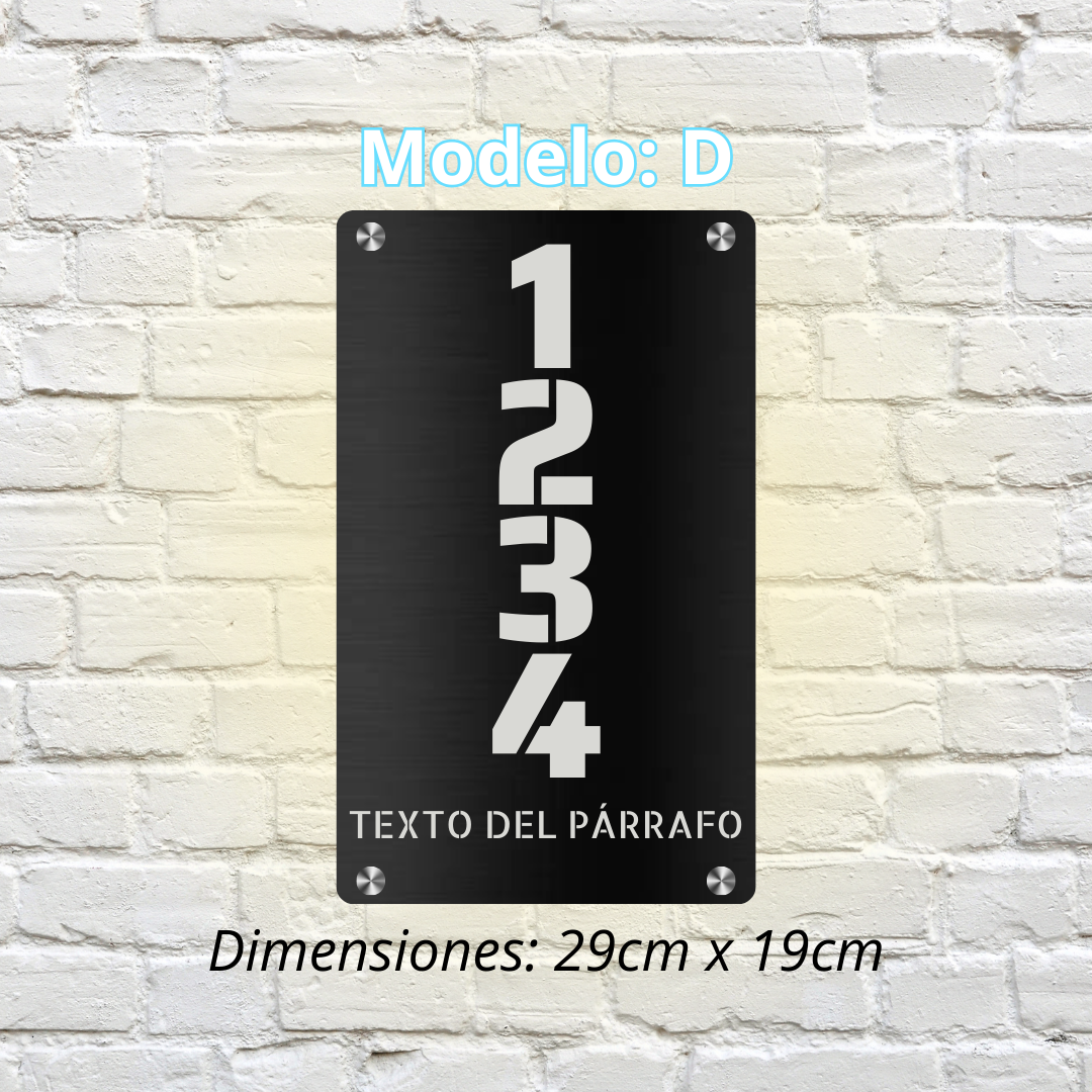 Placa Residencial - Modelo "D"