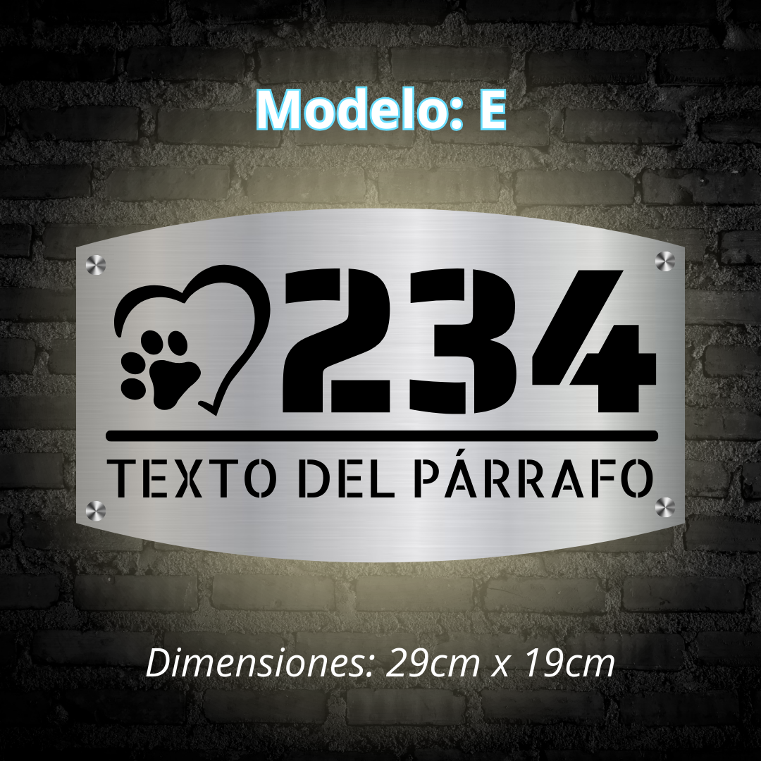 Placa Residencial - Modelo "E"