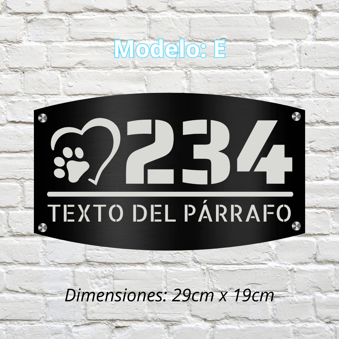 Placa Residencial - Modelo "E"