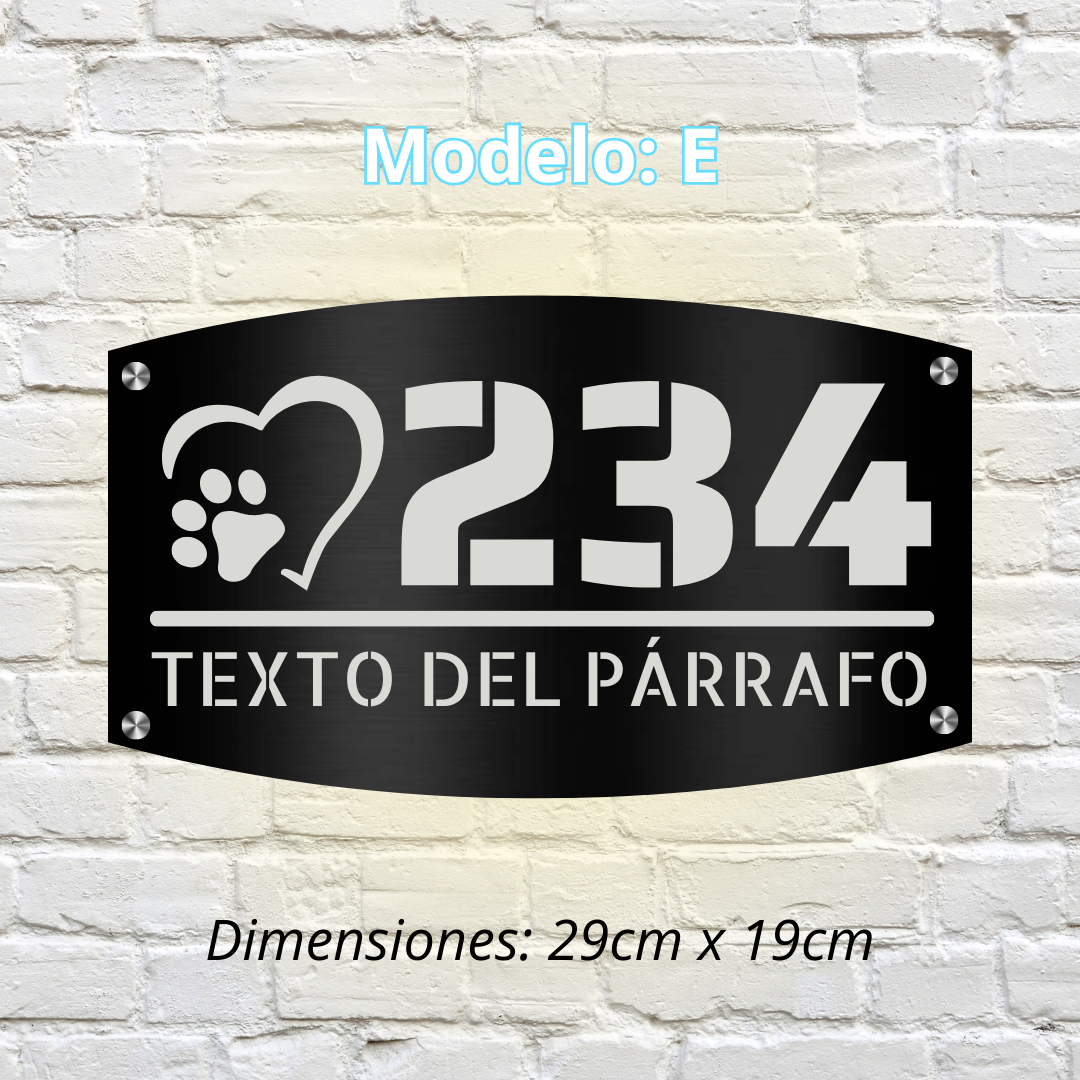 Placa Residencial - Modelo "E"