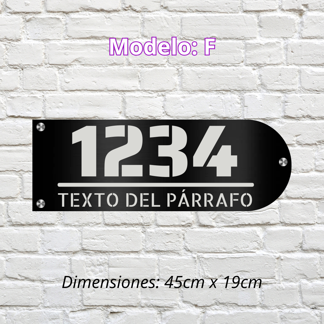 Placa Residencial - Modelo "F"