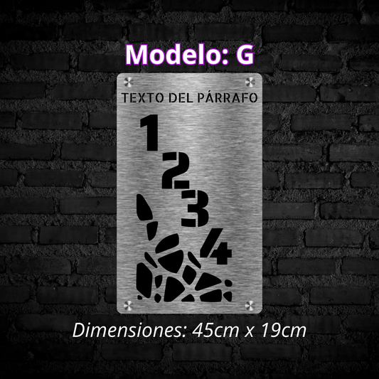 Placa Residencial - Modelo "G"