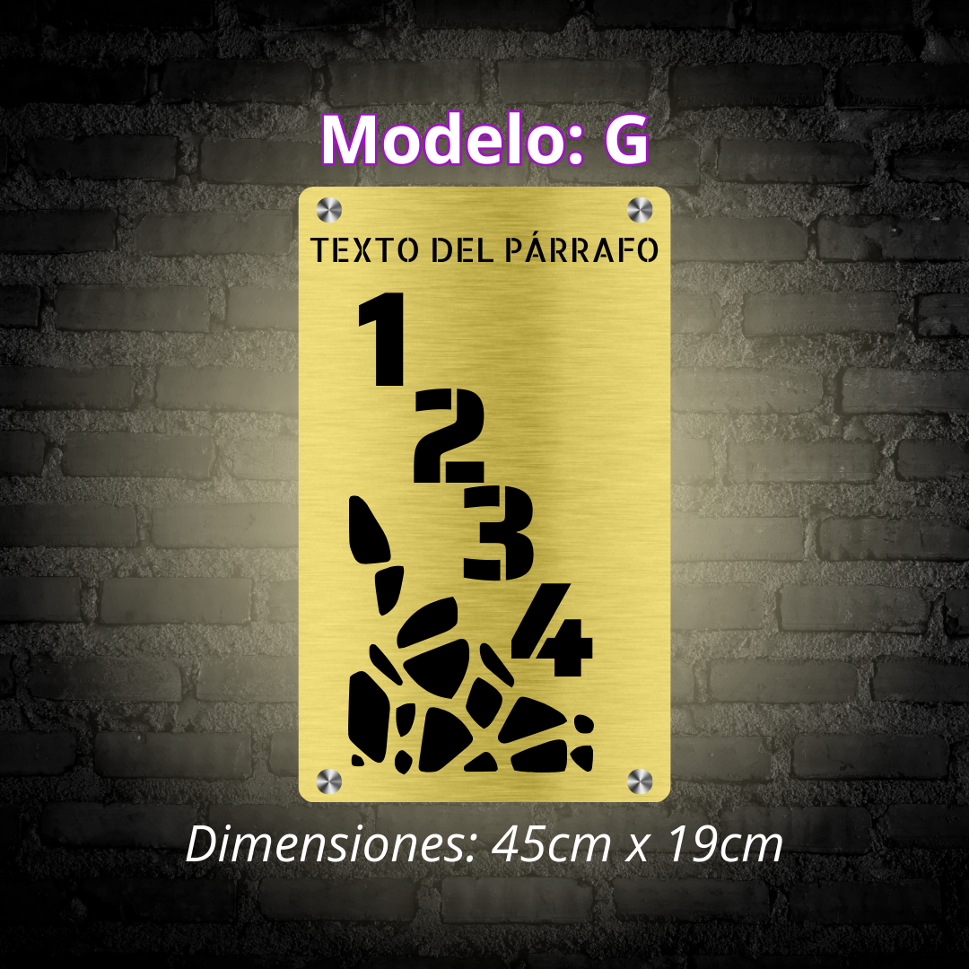 Placa Residencial - Modelo "G"