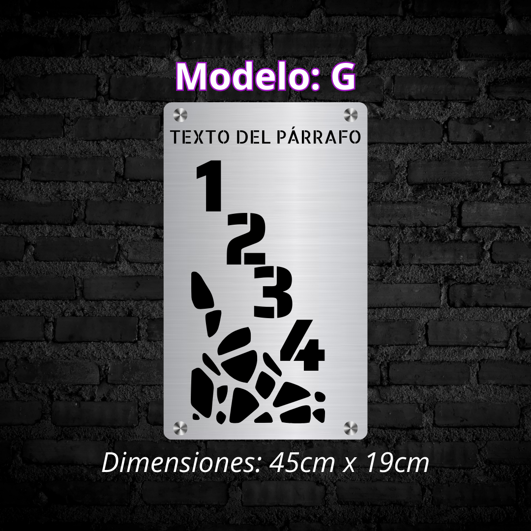 Placa Residencial - Modelo "G"
