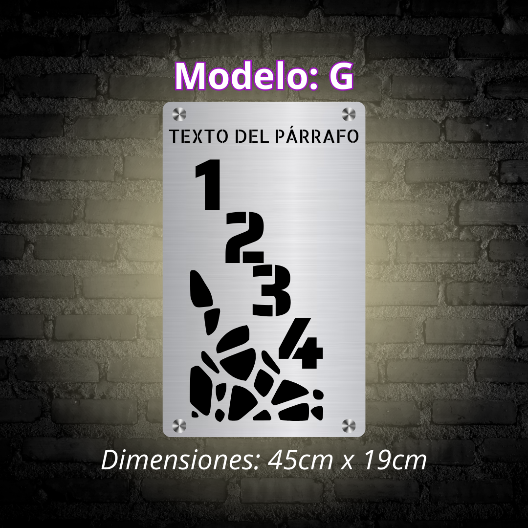 Placa Residencial - Modelo "G"