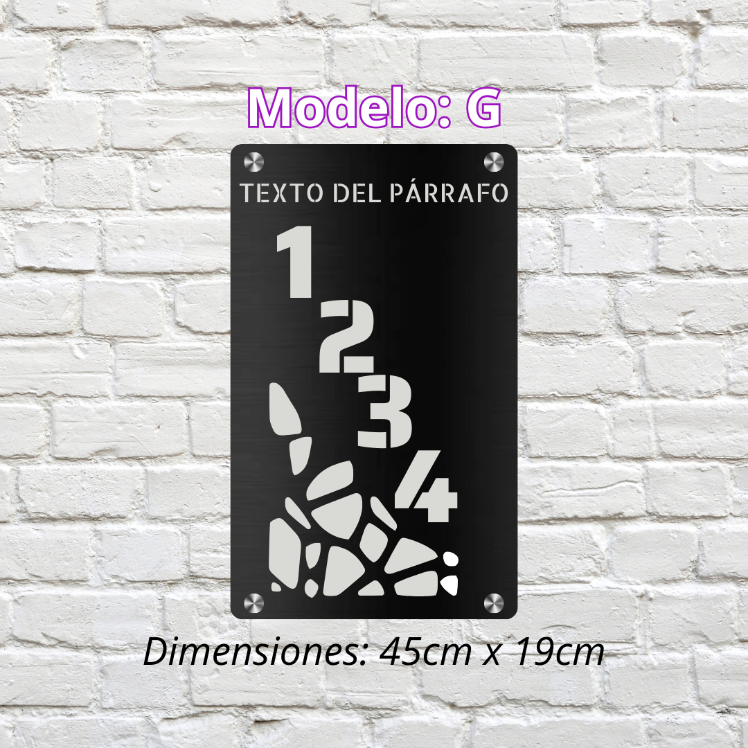 Placa Residencial - Modelo "G"