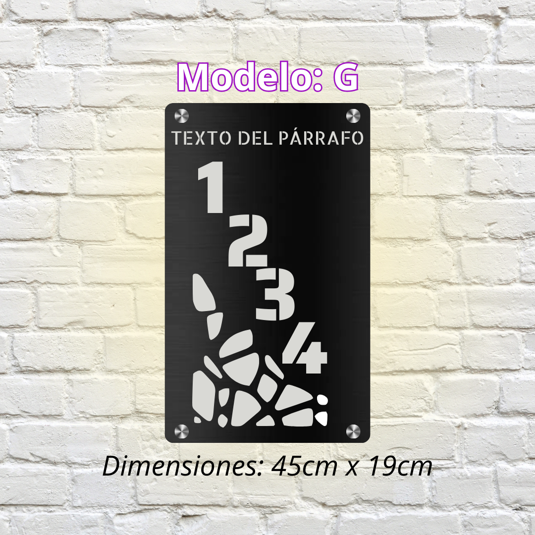 Placa Residencial - Modelo "G"