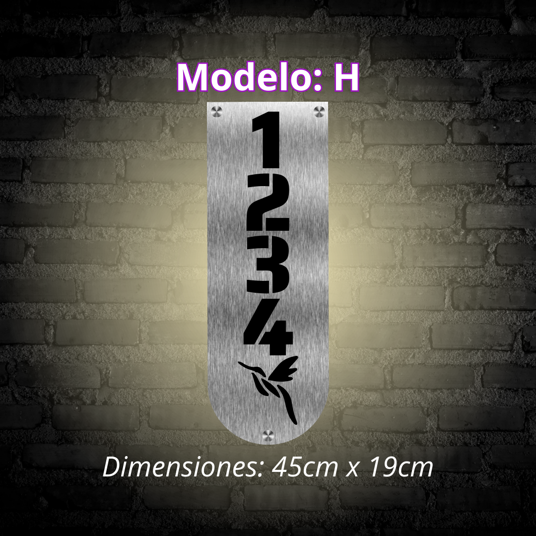 Placa Residencial - Modelo "H"