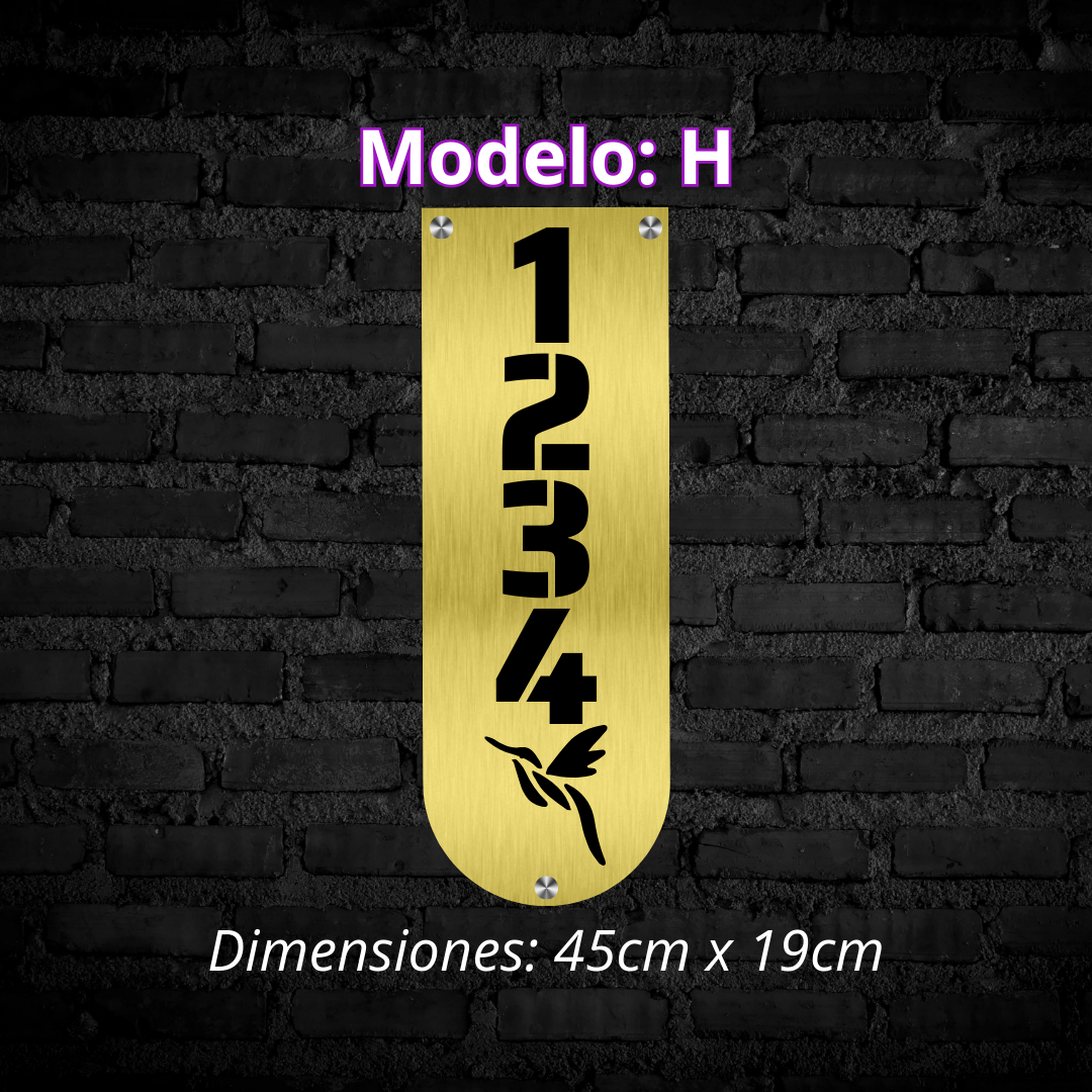 Placa Residencial - Modelo "H"