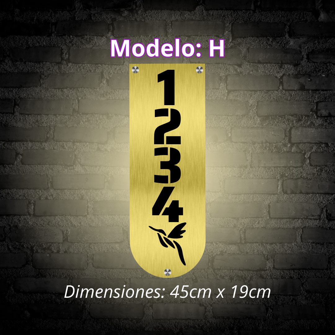 Placa Residencial - Modelo "H"