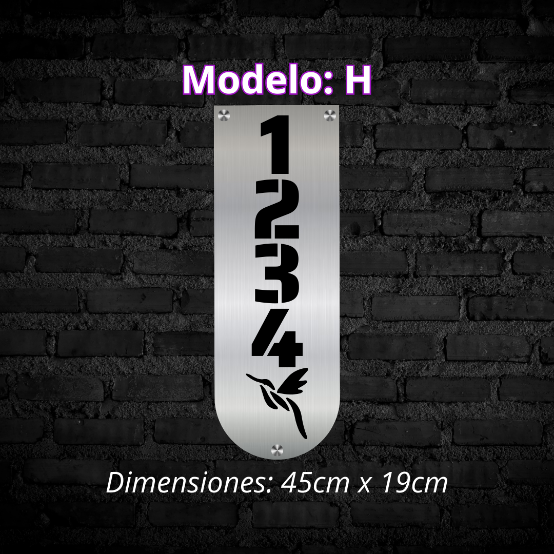 Placa Residencial - Modelo "H"