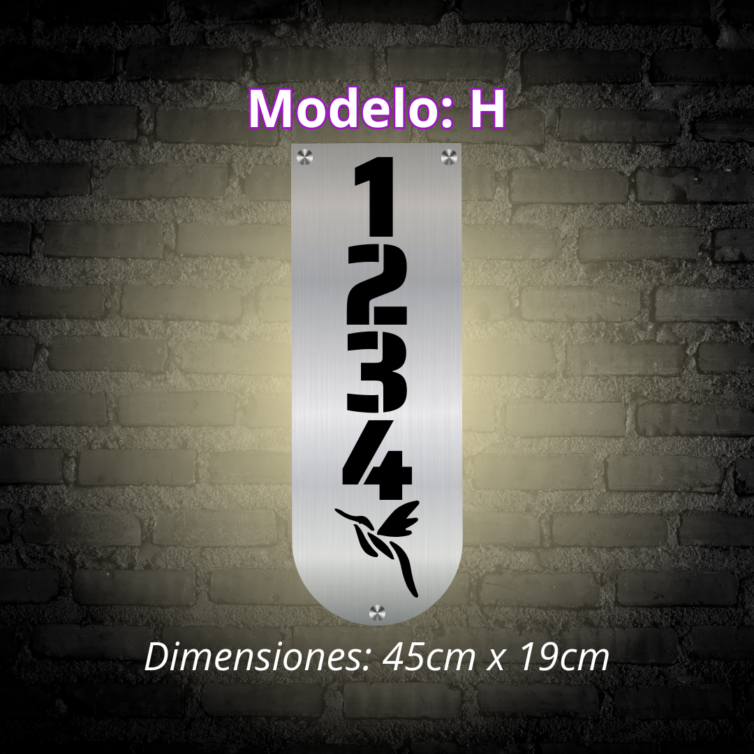 Placa Residencial - Modelo "H"