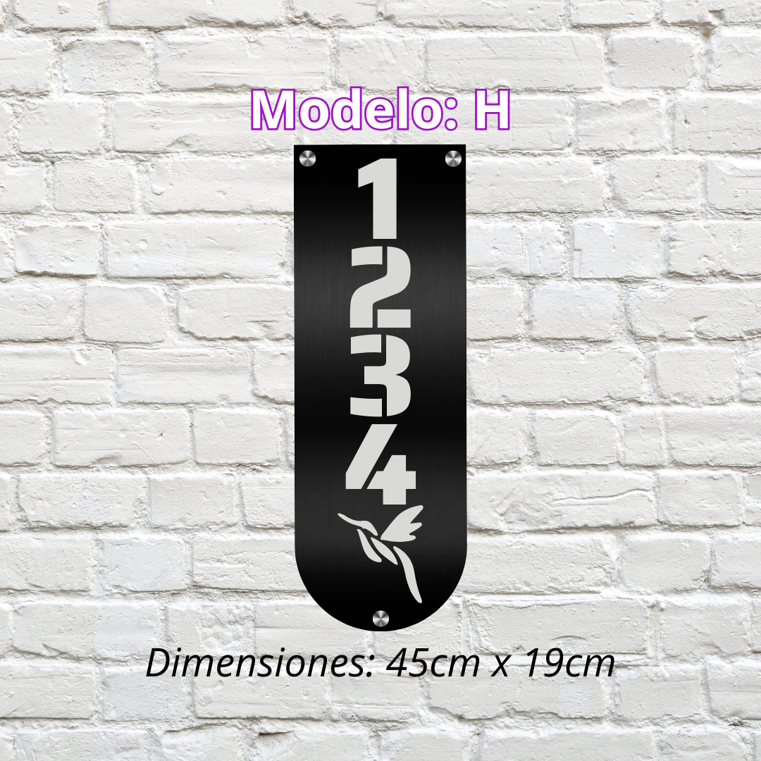 Placa Residencial - Modelo "H"