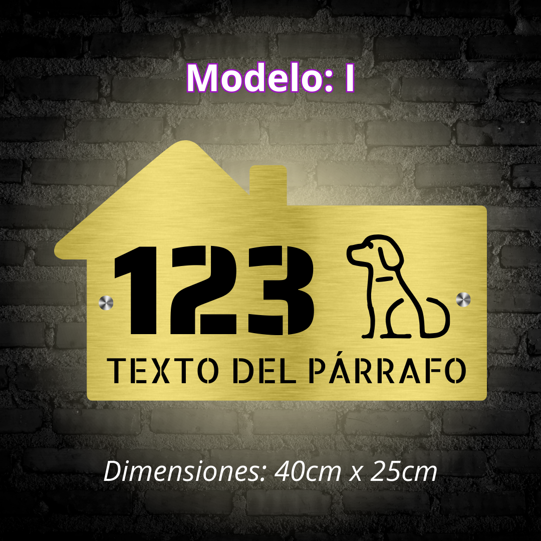 Placa Residencial - Modelo "I"
