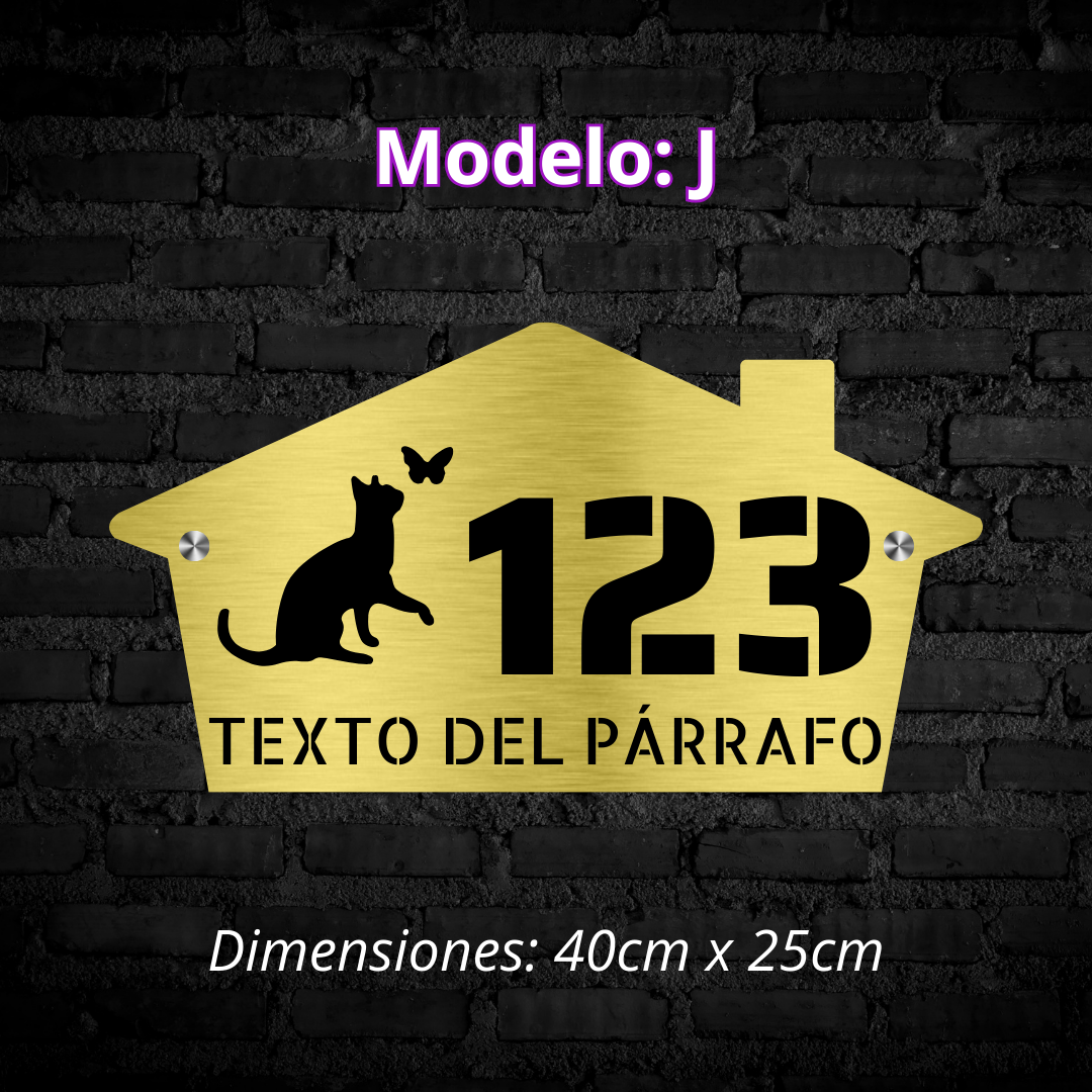 Placa Residencial - Modelo "J"