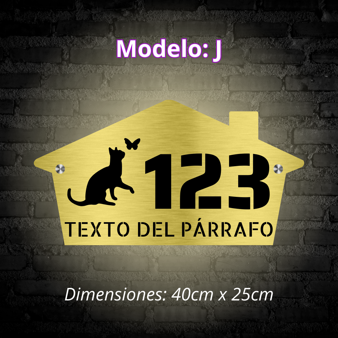 Placa Residencial - Modelo "J"
