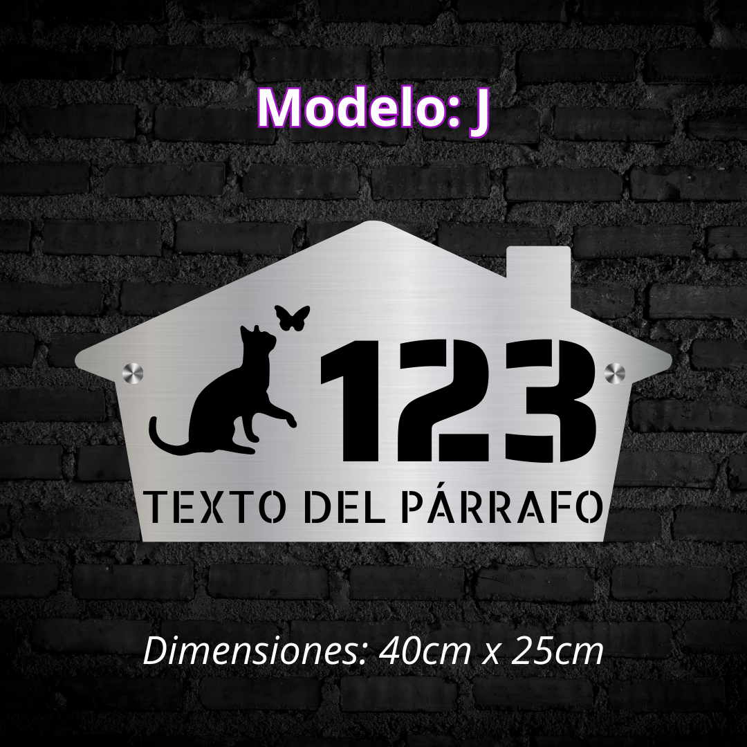 Placa Residencial - Modelo "J"