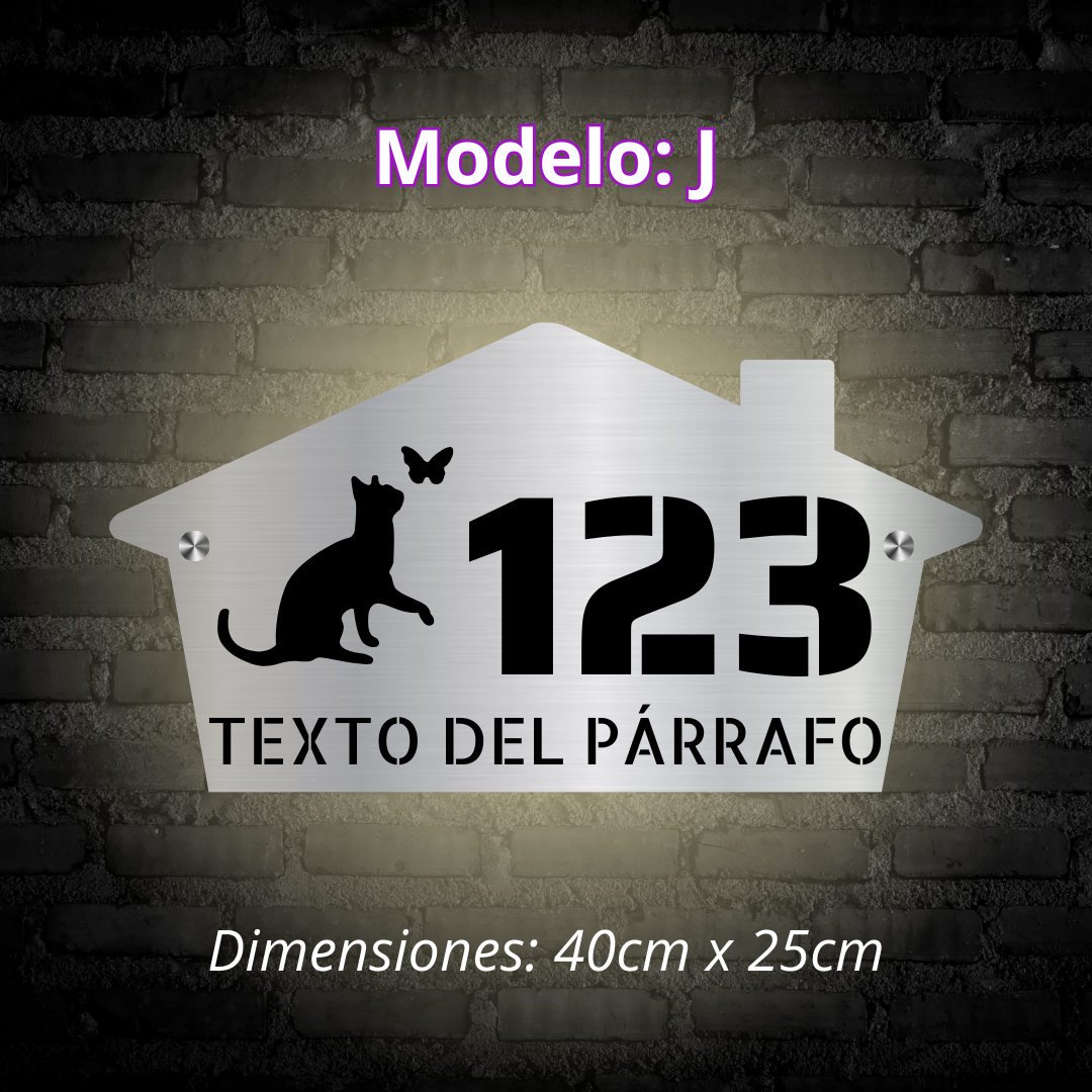 Placa Residencial - Modelo "J"