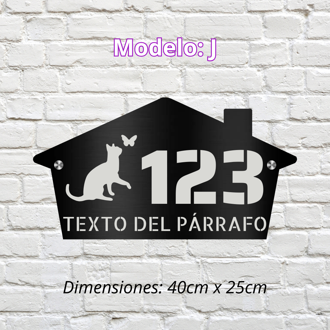 Placa Residencial - Modelo "J"