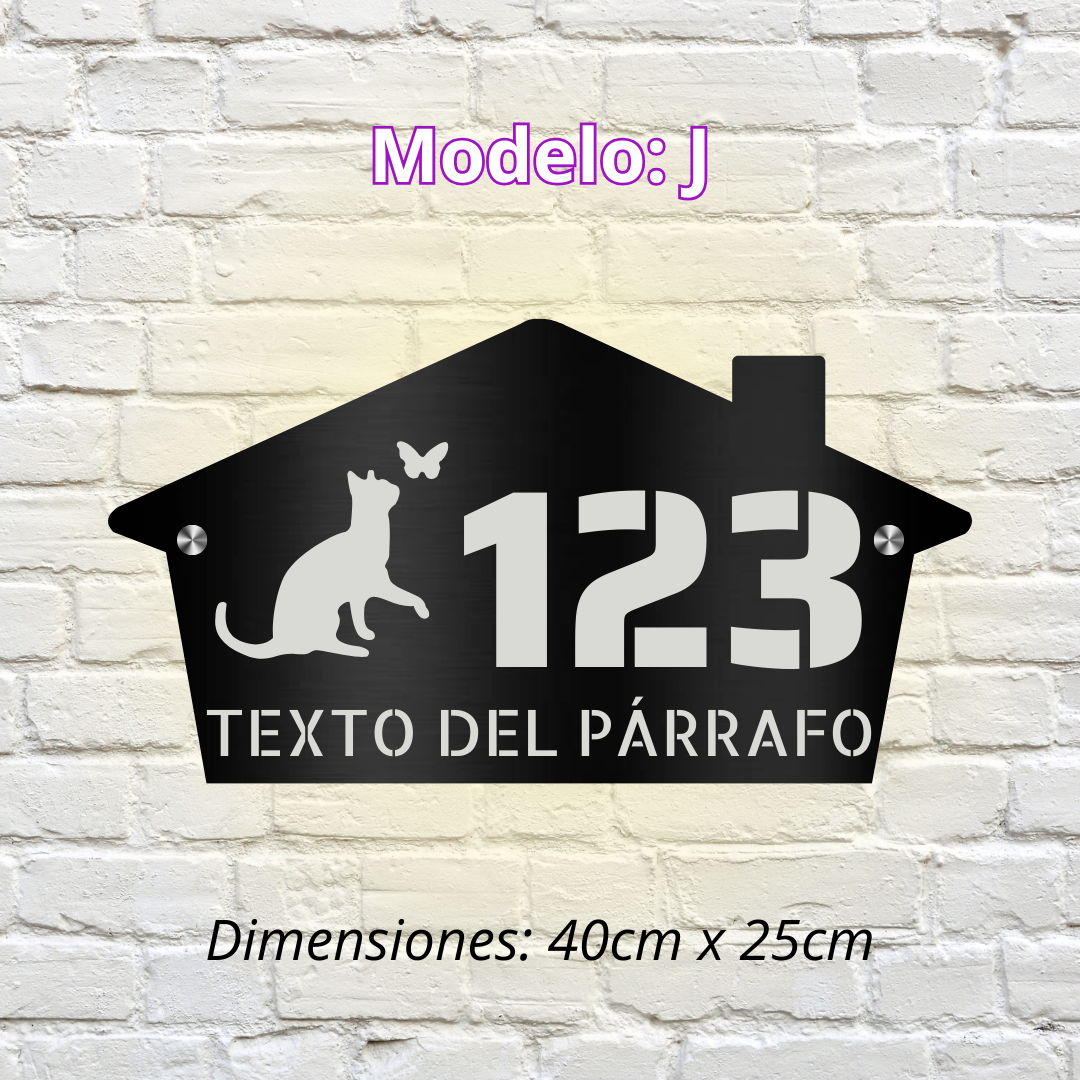 Placa Residencial - Modelo "J"