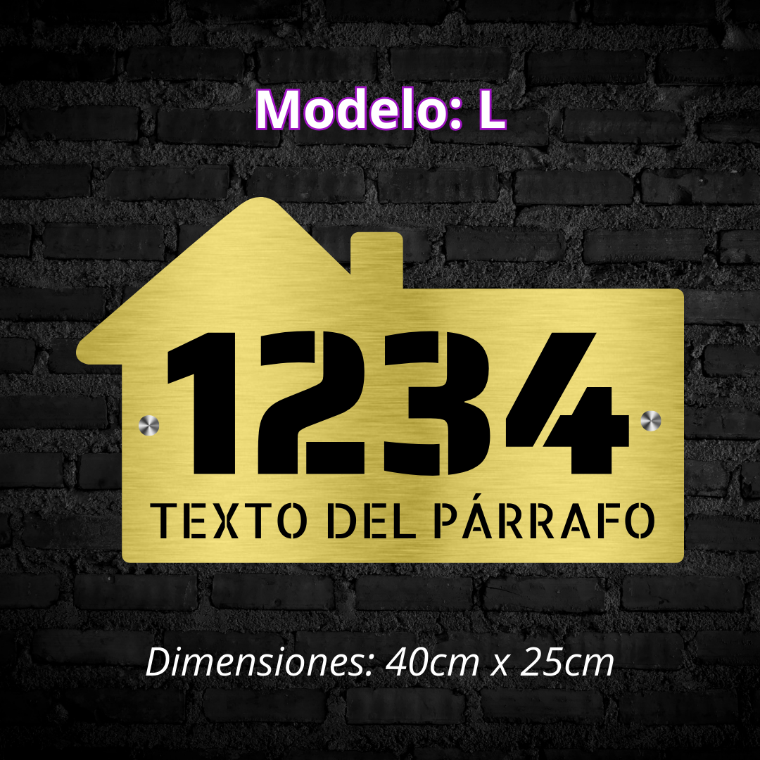 Placa Residencial - Modelo "L"