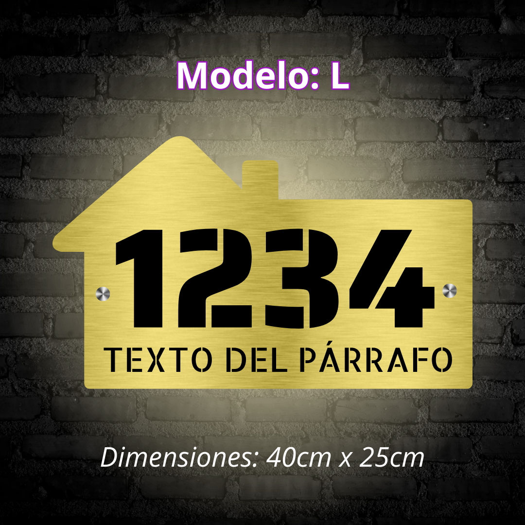Placa Residencial - Modelo "L"