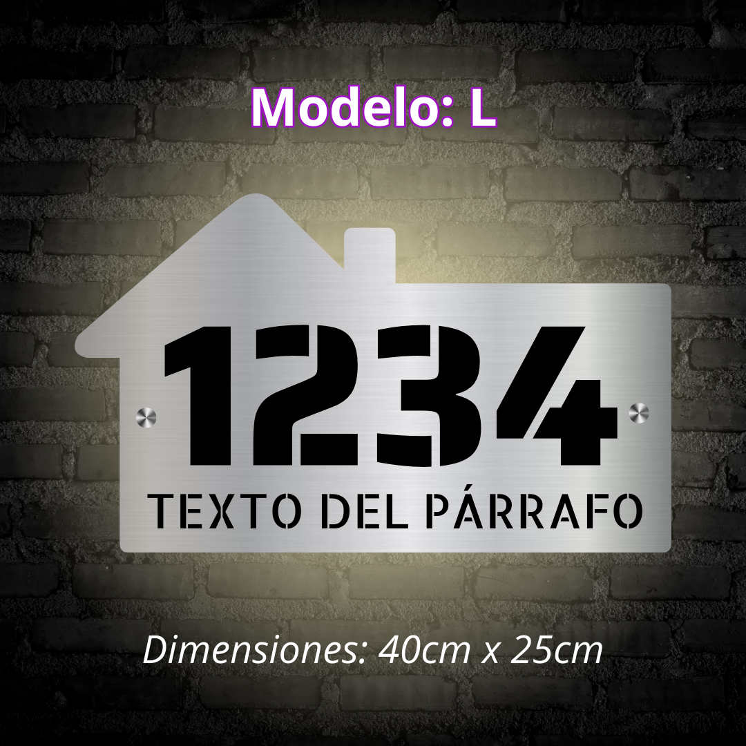 Placa Residencial - Modelo "L"