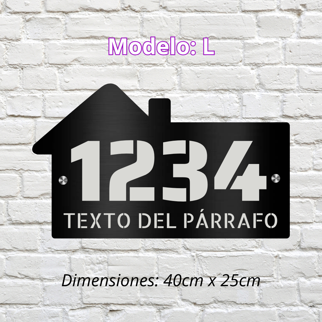 Placa Residencial - Modelo "L"