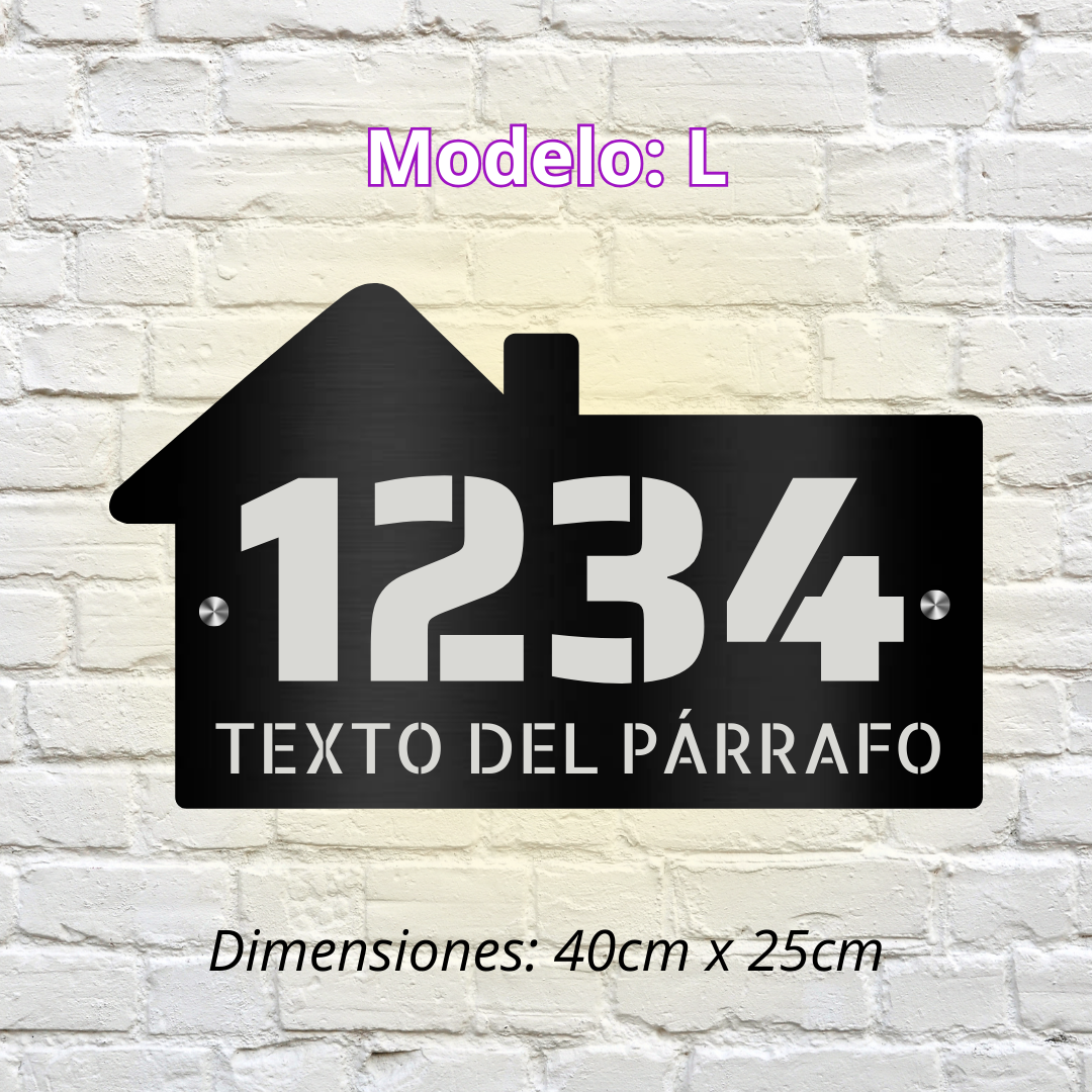 Placa Residencial - Modelo "L"