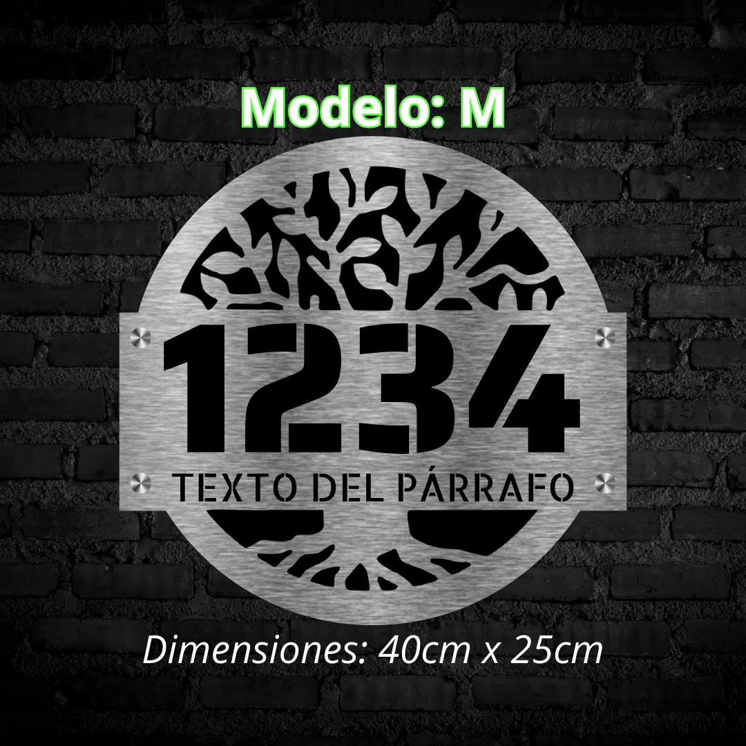 Placa Residencial - Modelo "M"